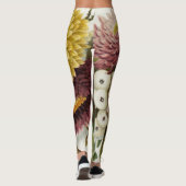 Leggings Fleur de chrysanthème mère florale (Dos)
