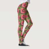 Leggings Fleur de Coquelicot Rouge Macro (Droite)