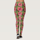 Leggings Fleur de Coquelicot Rouge Macro (Dos)