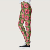 Leggings Fleur de Coquelicot Rouge Macro (Gauche)