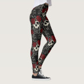 Leggings Fleur de Crâne Pourpre (Droite)