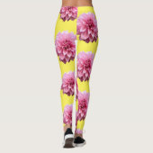 Leggings fleur de dahlia rose (Dos)