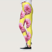 Leggings fleur de dahlia rose (Gauche)