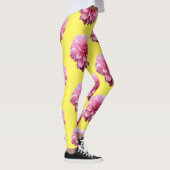 Leggings fleur de dahlia rose (Droite)