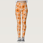 Leggings Fleur de doodle scandinave personnalisable (Devant)