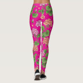 Leggings Fleur de géranium (Dos)