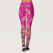Leggings Fleur de géranium (Dos)