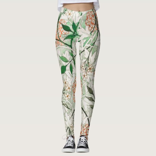 Leggings Fleur de jasmin de William Morris (Devant)