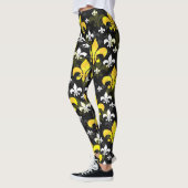 Leggings Fleur De Lis Blanc Jaune (Gauche)