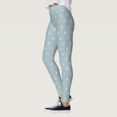 Leggings Fleur de Lis Bleu Dusky Or (Gauche)
