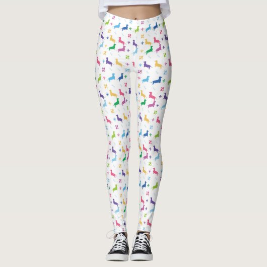 Leggings Fleur De Lis et teckels (Devant)