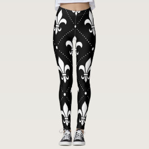 Leggings Fleur De Lis Motif