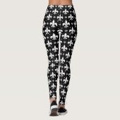 Leggings Fleur de lis noir design Motif (Dos)