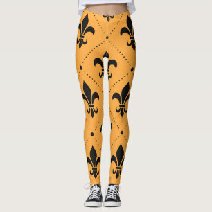 Leggings Fleur De Lis Pattern