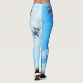 Leggings Fleur de lune aquarelle illustrée (Dos)