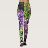 Leggings Fleur de lupine violette (Dos)