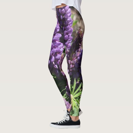 Leggings Fleur de lupine violette (Gauche)