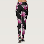 Leggings Fleur de Magnolia de soucoupes roses (Dos)
