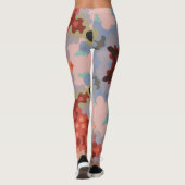 Leggings Fleur de Mandala bleu et rouge (Dos)