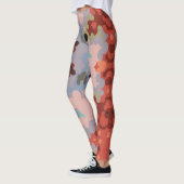 Leggings Fleur de Mandala bleu et rouge (Gauche)