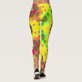 Leggings Fleur de Mandala jaune orange vert et rose (Dos)