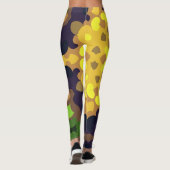 Leggings Fleur de Mandala jaune violet et vert (Dos)