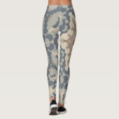 Leggings Fleur de Mandala rétro Tan Blue et Orange (Dos)