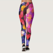 Leggings Fleur de Mandala rouge rose et jaune (Dos)