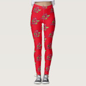 Leggings Fleur de Noël (Devant)