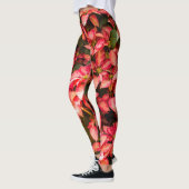 Leggings Fleur de Noël Poinsettia (Gauche)