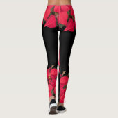 Leggings Fleur de Noël rouge (Dos)