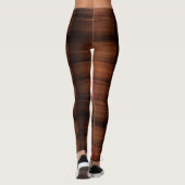 Leggings Fleur de Noël rouge sur fond marron (Dos)