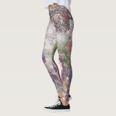 Leggings Fleur de paon et jeune mariée de Lotus (Gauche)