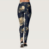 Leggings Fleur de pavot doré (Dos)