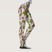 Leggings Fleur de pomme sur blanc (Droite)