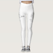 Leggings Fleur de Rose Nom Personnalisé - Personna (Devant)
