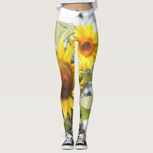 Leggings Fleur de soleil brillante (Devant)