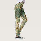 Leggings Fleur de soleil hippie de Boho Floral (Droite)
