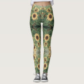 Leggings Fleur de soleil hippie de Boho Floral (Devant)