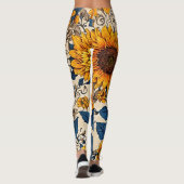 Leggings Fleur de soleil rayonnante : Embrassez la vitalité (Dos)