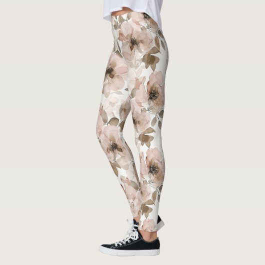 Leggings Fleur de Sud-Ouest Brun Rose (Gauche)
