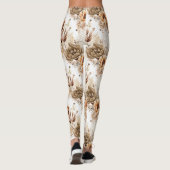 Leggings Fleur de Sud-Ouest Crème Marron Occidental (Dos)