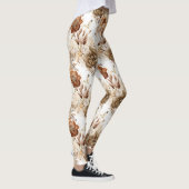 Leggings Fleur de Sud-Ouest Crème Marron Occidental (Droite)
