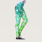 Leggings Fleur de vie en mosaïque verte (Droite)