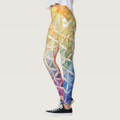 Leggings Fleur de vie - Peinture aquarelle (Gauche)