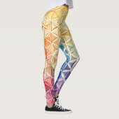 Leggings Fleur de vie - Peinture aquarelle (Droite)