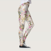 Leggings Fleur décorative sans soudure avec perle jaune (Droite)