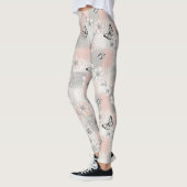 Leggings Fleur d'Élégant Papillon (3) (Gauche)