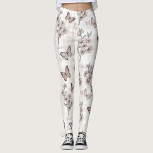 Leggings Fleur d'Élégant Papillon (6)