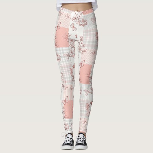 Leggings Fleur d'élégant papillon (7) (Devant)